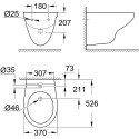 Биде подвесное Grohe Bau Ceramic 39433000