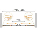 Душевая дверь в нишу Cezares Molveno BF 2 180 C Cr IV