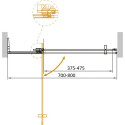 Душевая дверь в нишу Cezares Slider B 1 70/80 C NERO