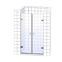 Душевая дверь в нишу GuteWetter Lux Door GK-002 80 см стекло бесцветное, фурнитура хром