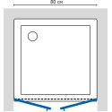 Душевая дверь в нишу GuteWetter Lux Door GK-002 80 см стекло бесцветное, фурнитура хром
