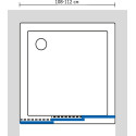 Душевая дверь в нишу GuteWetter Practic Door GK-403 108-112 см стекло бесцветное, профиль матовый хром