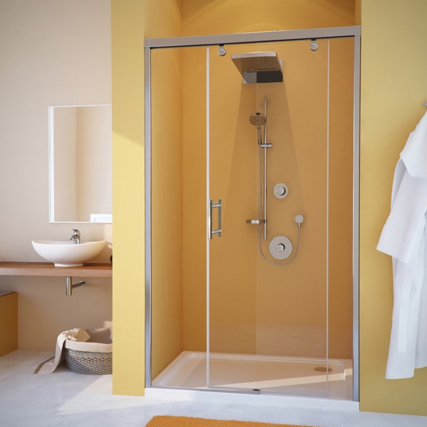 Душевая дверь в нишу GuteWetter Slide Door GK-862 правая 120 см стекло бесцветное, профиль хром