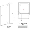 Душевая дверь в нишу Radaway Torrenta DWJ 80 прозрачное стекло R