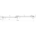 Душевая дверь в нишу Ravak MSD2-120 L Transparent, профиль хром