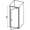 Душевая дверь в нишу Ravak PDOP1-80 Transparent, профиль белый + средство для ванн и защитное средство