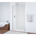 Душевая дверь в нишу Vegas Glass AFP 120 07 01 L профиль матовый хром, стекло прозрачное