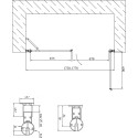 Душевая дверь в нишу Vegas Glass EP-F-2 175 05 05 R профиль бронза, стекло бронза