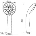 Душевая лейка Argo Andy AGD 20.1302 P