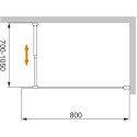 Душевая перегородка Cezares Liberta-L-1-80-GR-Cr