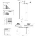 Душевая перегородка Radaway Modo New Black IV 80x85
