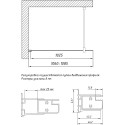 Душевая перегородка Vegas Glass EAF 106 01 01 профиль белый, стекло прозрачное