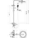 Душевая стойка BelBagno Luce LUC-VSCM-CRM