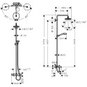 Душевая стойка Hansgrohe Croma Select E 180 2 jet 27352400