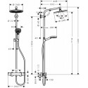 Душевая стойка Hansgrohe Crometta S 240 1jet Showerpipe EcoSmart 27268000 9 л