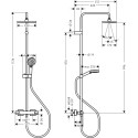 Душевая стойка Hansgrohe Vernis Shape 26286670 Showerpipe 230 1jet с термостатом, черный