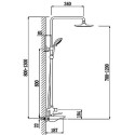 Душевая стойка Timo Helmi SX- 1070/00-16 (1060) chrome-white
