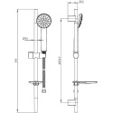 Душевой гарнитур Milardo 3401F60M16