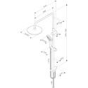 Душевой комплект AM.PM Gem F0790022 душевая стойка + смеситель F85A10022