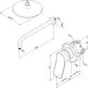 Душевой комплект AM.PM X-Joy FB85A2R002 С ВНУТРЕННЕЙ ЧАСТЬЮ, для душа, чёрный