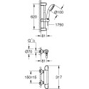 Душевой комплект Grohe Grohtherm 1000 34151004
