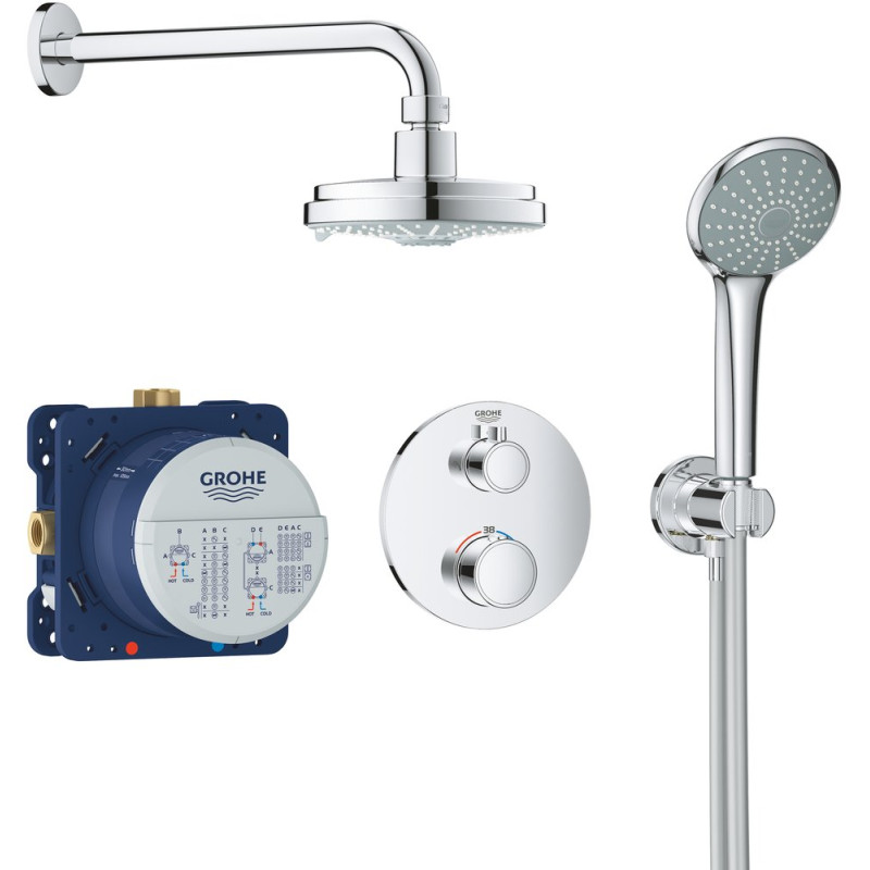 Душевой комплект Grohe Grohtherm 34735000 С ВНУТРЕННЕЙ ЧАСТЬЮ, с термостатом