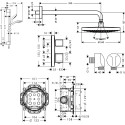 Душевой комплект Hansgrohe Ecostat E 15708000 5 в 1