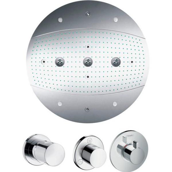 Душевой комплект Hansgrohe Raindance Rainmaker 28404000 С ВНУТРЕННЕЙ ЧАСТЬЮ, с подсветкой