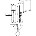 Душевой комплект Hansgrohe Термостат Ecostat S 15757000 + душевой гарнитур + шланговое подключение