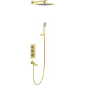 Душевой комплект Timo Tetra-Thermo SX-0199/17SM С ВНУТРЕННЕЙ ЧАСТЬЮ, с термостатом, золото