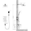 Душевой комплект Timo Tetra-Thermo SX-0199/17SM С ВНУТРЕННЕЙ ЧАСТЬЮ, с термостатом, золото