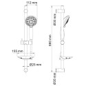 Душевой комплект Wasserkraft Dill 6102 смеситель + душевой гарнитур