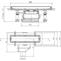 Душевой лоток Pestan Confluo Premium Line 450 с решеткой