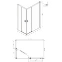 Душевой уголок Ambassador Queen 11011205RBlack 120x80