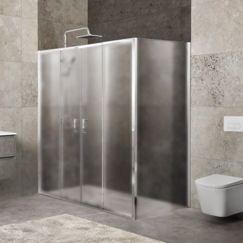 Душевой уголок BelBagno Unique AH-21-170/200-80-P-Cr стекло punto