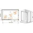 Душевой уголок Cezares Anima W AH1 120/90 C Cr