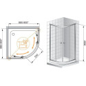 Душевой уголок Cezares Anima W R2 90 C Cr IV