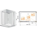 Душевой уголок Cezares Premier Soft W AH1 140/90 C Cr IV