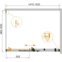Душевой уголок Cezares Stylus Soft AH 1 150/100 C Cr