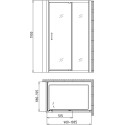 Душевой уголок Gemy Sunny Bay S28191A-A90 100х90 см