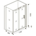 Душевой уголок Good Door Altair WTW+SP 110х90х195 см