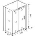 Душевой уголок Good Door Galaxy WTW+SP-C-СН 160x90, профиль хром