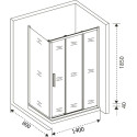 Душевой уголок Good Door Orion WTW+SP-G-CH 140х80