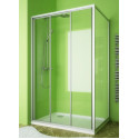 Душевой уголок GuteWetter Practic Rectan GK-403 левая 100x85 см стекло бесцветное, профиль матовый хром