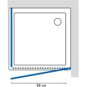 Душевой уголок GuteWetter Practic Square GK-401 правая 70x70 см стекло бесцветное, профиль матовый хром