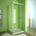 Душевой уголок GuteWetter Practic Square GK-403 правая 105x105 см стекло бесцветное, профиль матовый хром