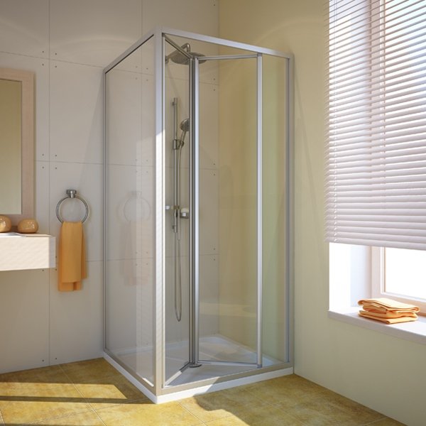 Душевой уголок GuteWetter Practic Square GK-404 правая 85x85 см стекло бесцветное, профиль матовый хром