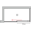 Душевой уголок GuteWetter Slide Rectan GK-863A левая 120x80 см стекло бесцветное, профиль хром