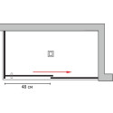 Душевой уголок GuteWetter Slide Rectan GK-863A правая 110x70 см стекло бесцветное, профиль хром