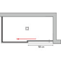 Душевой уголок GuteWetter Slide Rectan GK-863B левая 130x70 см стекло бесцветное, профиль хром